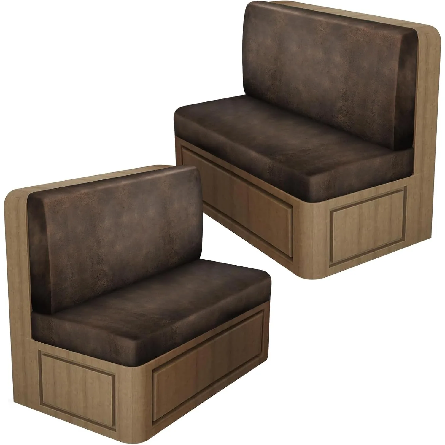 

Leather appearance RV dining mat cover, (2 backrest covers and 2 sofa covers, brown)