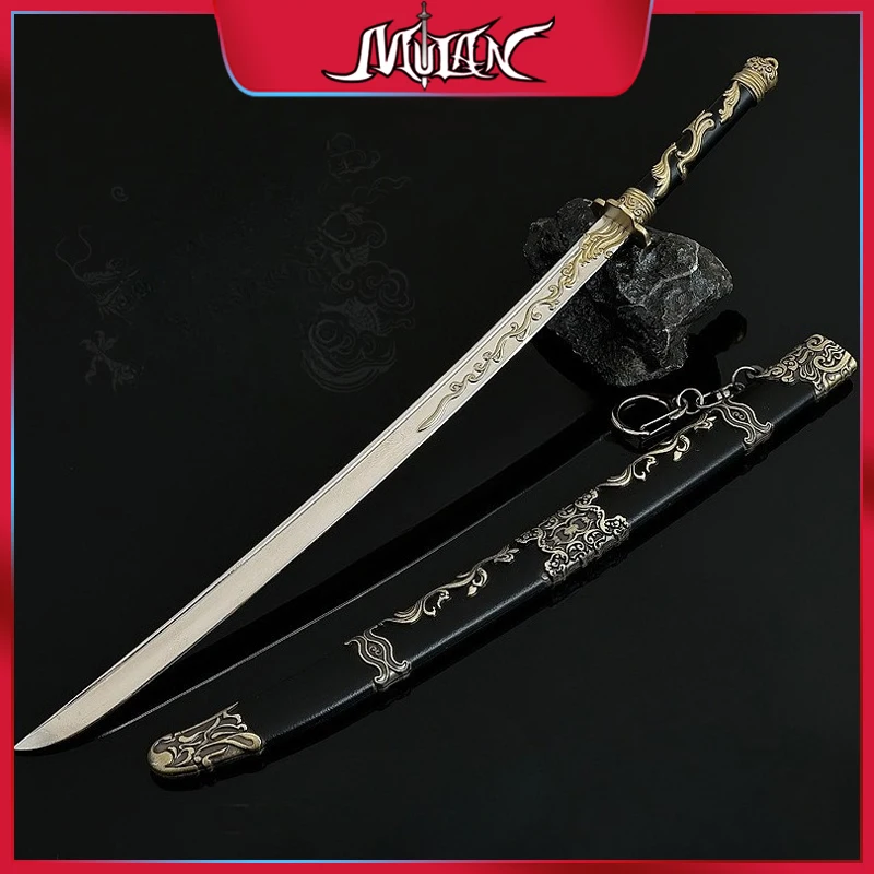 

28 CM Love Game in Eastern Fantasy Chinese TV Series Peripherals Mu Sheng Sword with Sheath Metal Craft Weapon Model Boy Toy