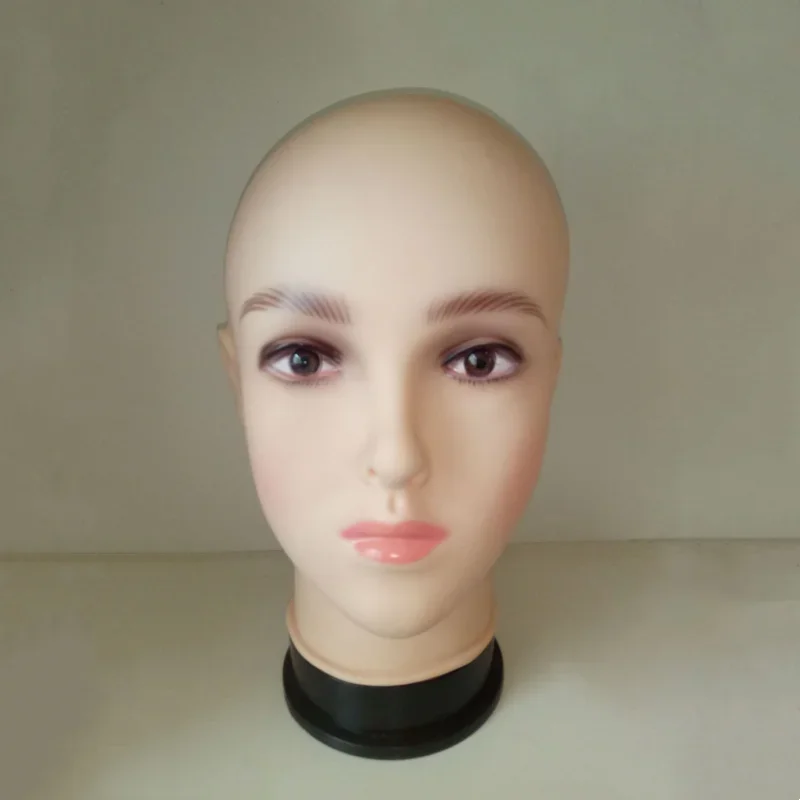 Bald Mannequin Head Wig Making Head Professional PVC Cosmetology Makeup Doll Head for Wig Making Displaying Eyeglasses Hair New