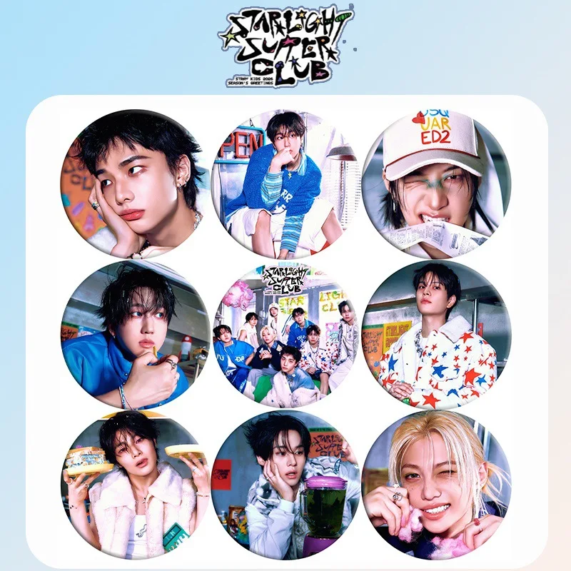 

58mm Stray Kids new SKZOO creative badge brooch Kpop star peripheral badge clothing backpack wearing badge gift