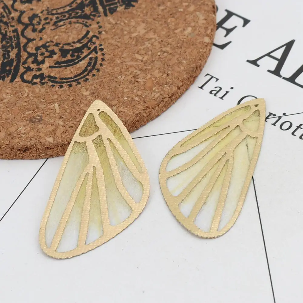 5PCs 3-6cm DIY Jewelry Earrings Making Findings Accessory Gradient Butterfly Wings Pendant With Hole Charm For DIY Craft Supply