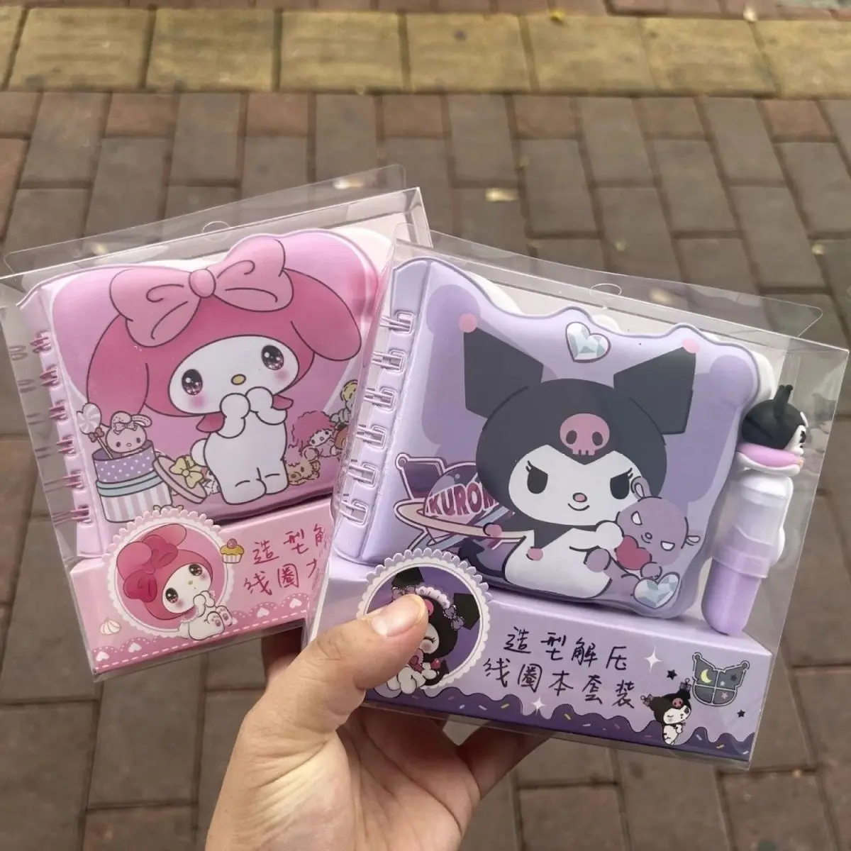 

Kuromi Mini-notebook Cute Cartoon Good-looking Portable Notepad Ledger Fashion Delicate Personality Coil Book Best Friend Gift