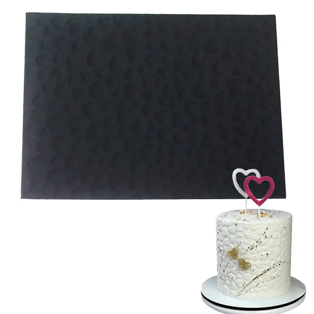 Baking Silicone Texture Sheet For Mousse Cake Border Decorating Professional Fondant Impression Mat Black Mold Kitchenware Tool
