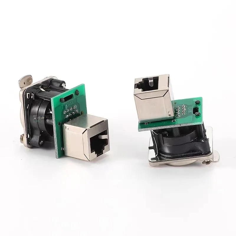 10pcs/lot Pro Audio Video Network Connector NE8FDP Ethercon RJ45 Feedthru D Series Jack Chassis Panel Mount Connector