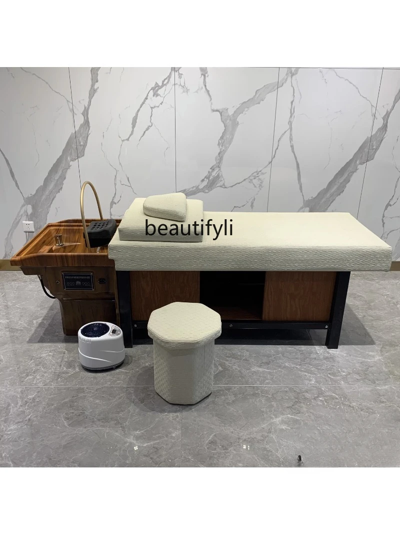 Flat Lying Head Treatment Fumigation Hairdressing Beauty Lying Completely Hairdressing Shop Barber Shop Salon Bed Hair Salon