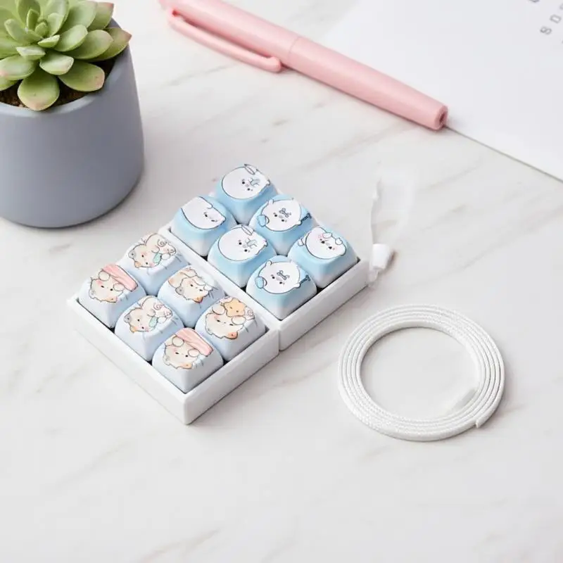 6 Keys Football Keyboard Sensory Clicky Button Anxiety Relief Fidget Keychain Venting Relaxing Fidget Gifts