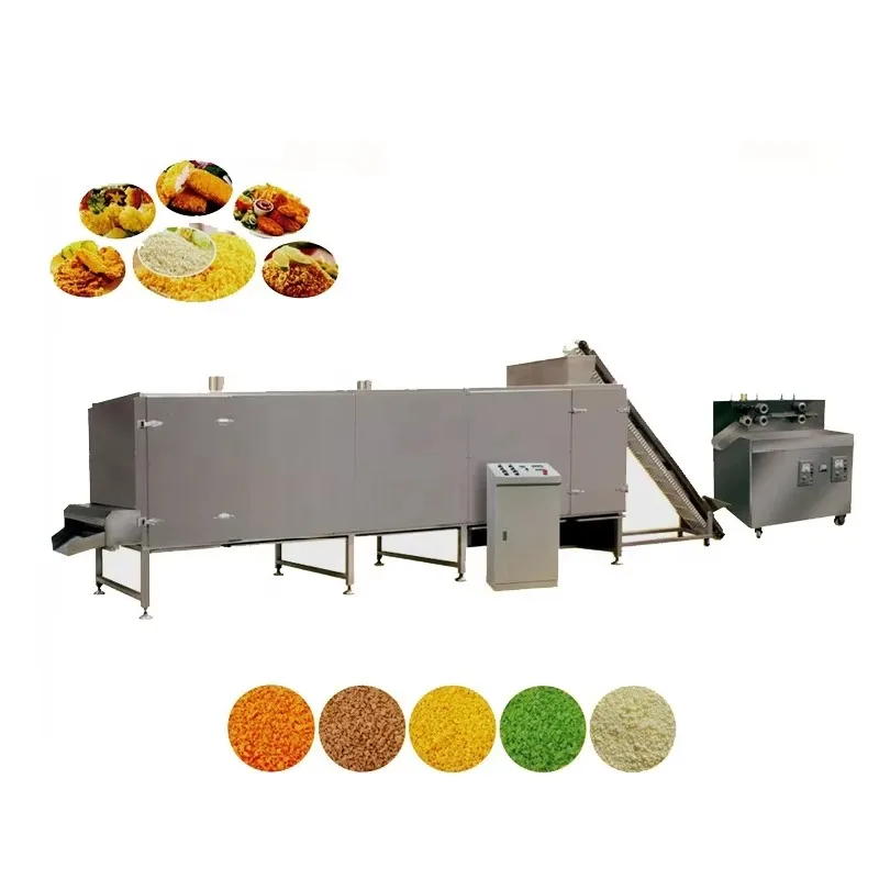 Custom 100-250kg/h Automatic Extruder,304 Stainless Steel Panko Making Machine Bakery Flour Mill Motor Production Line