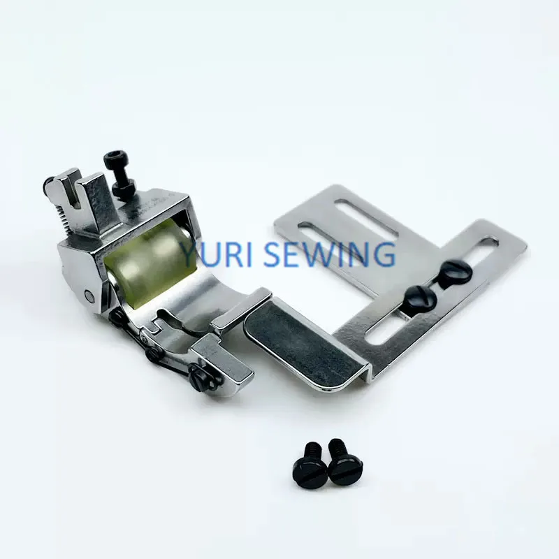 Roller presser foot with wheel and flange for lockstitch for thick material electric industrial sewing machine parts