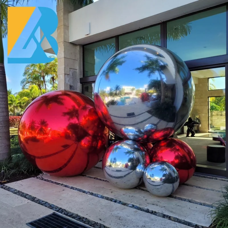 Custom Sizes Shiny Metallic Inflatable Mirror Balls for Party Event Supply Toys