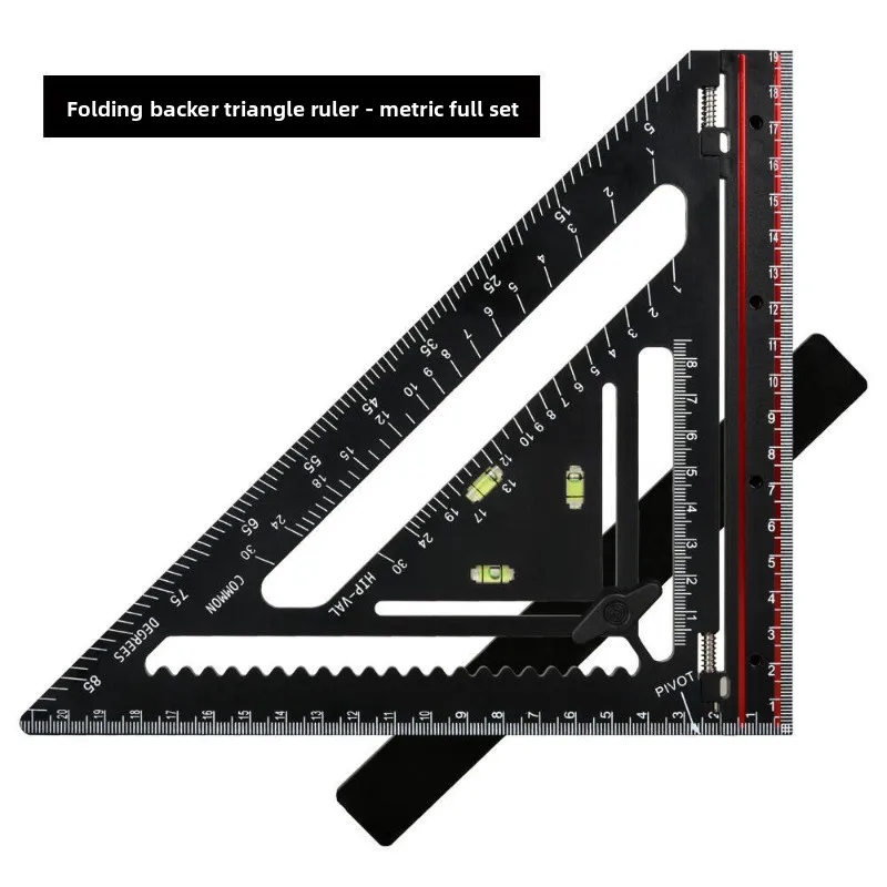 New Multi-functional Triangle Ruler,Woodworking 90/45° Square,Thickened Scribing Straight Edge For Decoration view 5