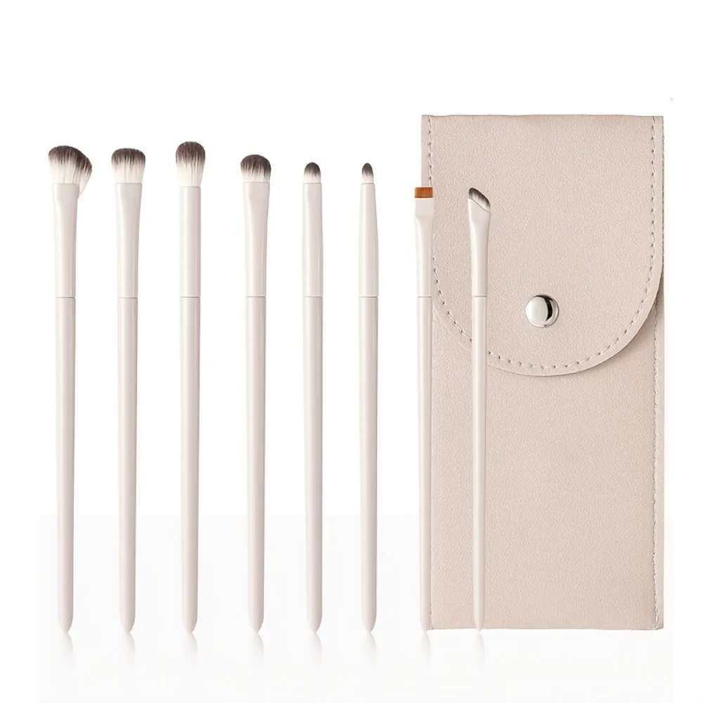 ​ Zacht haar make-up kwastenset 8-delige blozen Foundation Oogschaduw Brow Hoge kwaliteit Draagbaar voor beginners Professionals Cadeau ​