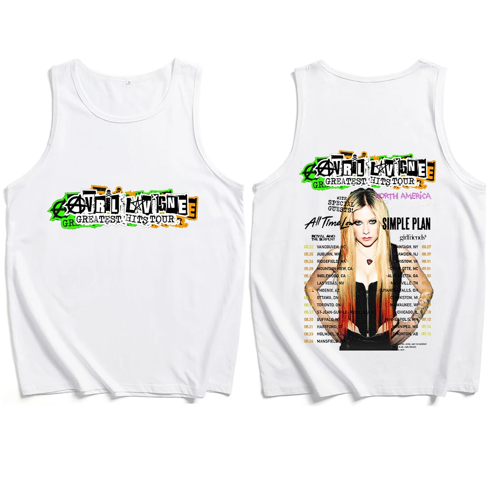 Avril Lavigne Tour 2024 Tank Tops Vest T-Shirt Man Woman Streetwear Fans Gift Tops