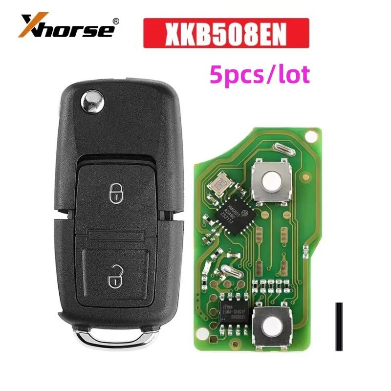 5PCS/LOT XHORSE XKB508EN Wire Universal Remote Key B5 Style 2 Buttons for VVDI Key Tool, VVDI2(English Version)