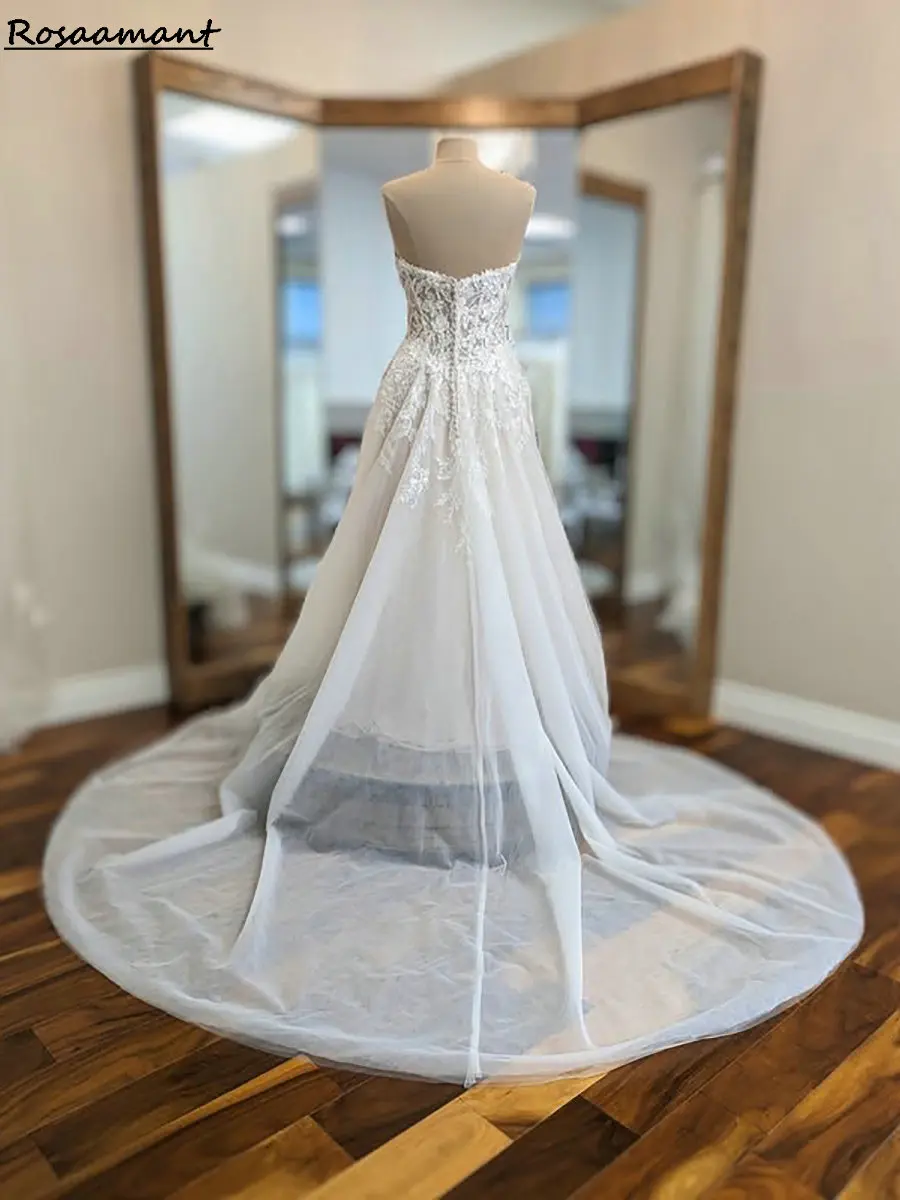 بسيطة الحبيب أكمام ألف خط فساتين الزفاف يزين الدانتيل أثواب الزفاف البلد