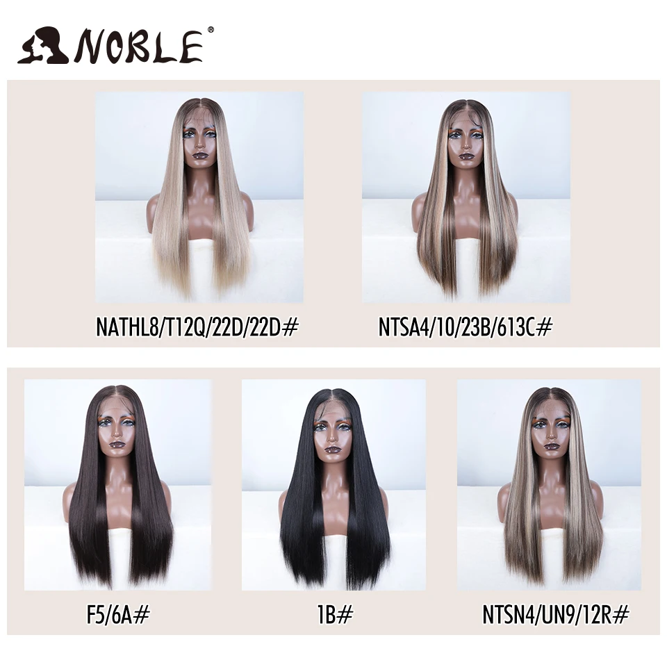 Noble Synthetic Lace Front Wig 30 Inch 13x7 Long Straight Full Lace Front Wig  Lace Part Wig Blonde Wigs For Women Lace Wig