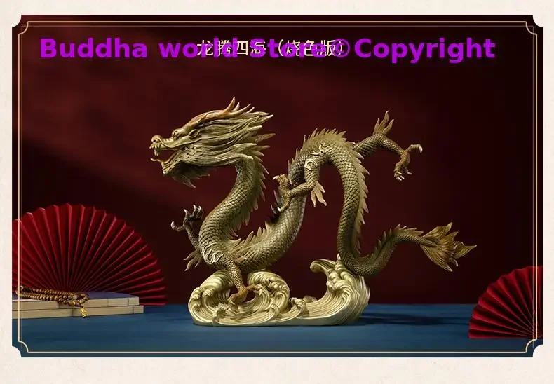 2025 TOP Mascot Auspicious Lucky Royal Divine dragon bronze sculpture living room Company HOME BAR GOOD LUCK success Statue