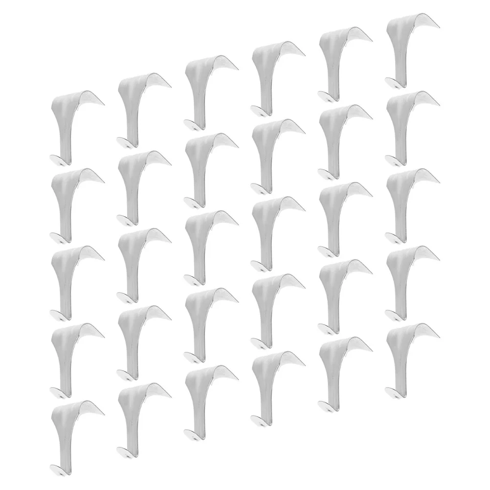 30 Pcs Gallery Picture Hanging Hook Photo Frame Hangers for Molding Hooks Rail Zinc Alloy Kit