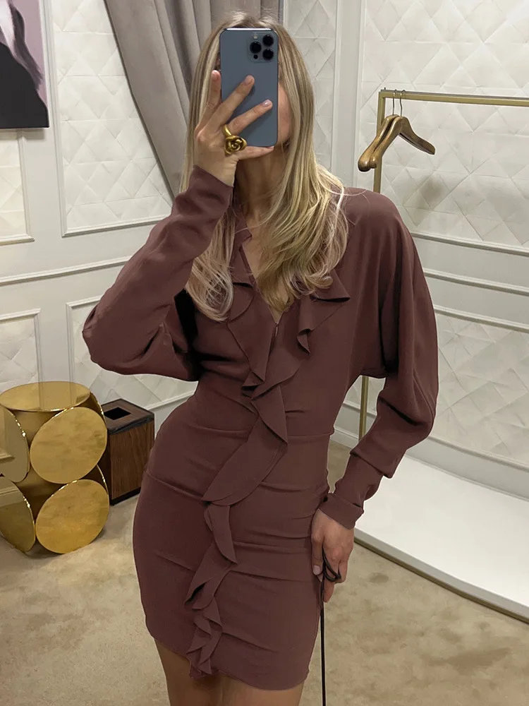 드레스 여성 드레스 쉐이프웨어 봄 새틴 진주 장식 플리츠 맥시 연회 프렌치 시크 스타일 정교한 예술적 표현