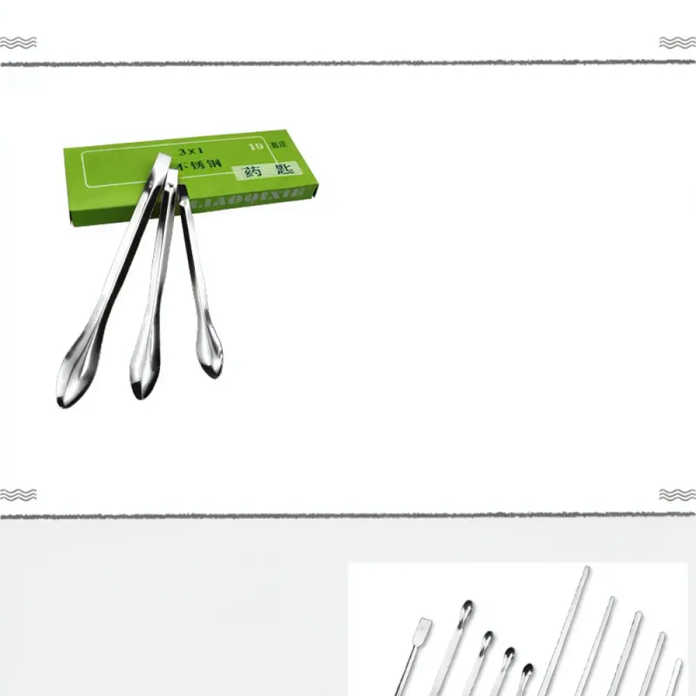 Stainless Steel Lab Spatula Mini Scoop Double Sided Sampling Spoon For Cosmetic Cream Mask Mixing Gadget