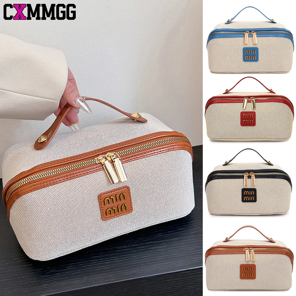 

1PCS Makeup Bag, Portable Cosmetic Bag, Travel Makeup Case Organizer, For Women Toiletry Bag for Girls Traveling With Handle