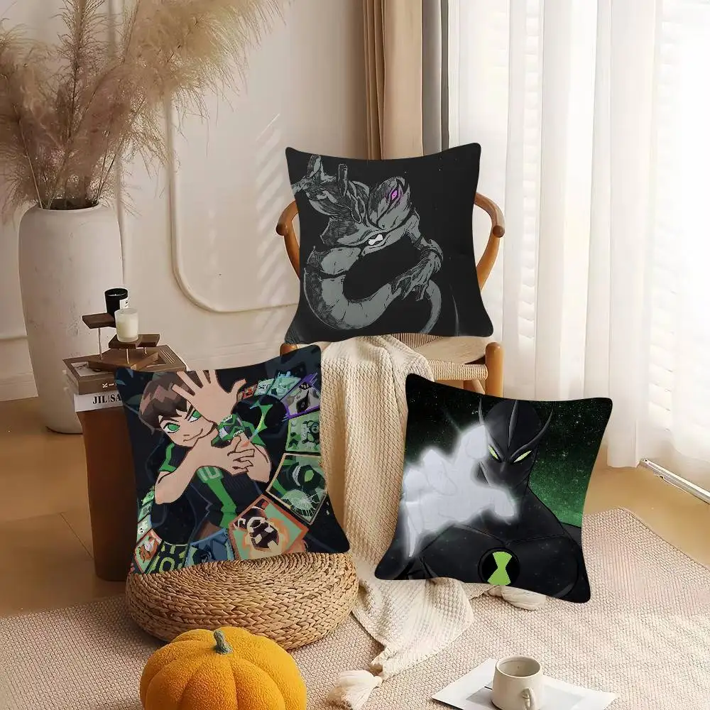 Anime Ben 10 Game For Cartoon Print Peripheral Pillow Case Cushion Cover Home Decor Birthday Gift Pillowcover