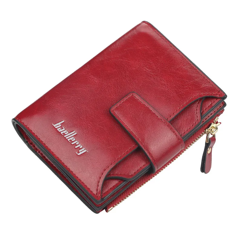 

New Short Women Wallets High Quality Brand Card Holder Zipper Female Purse Coin Holder Wallets For Girl Money Clips