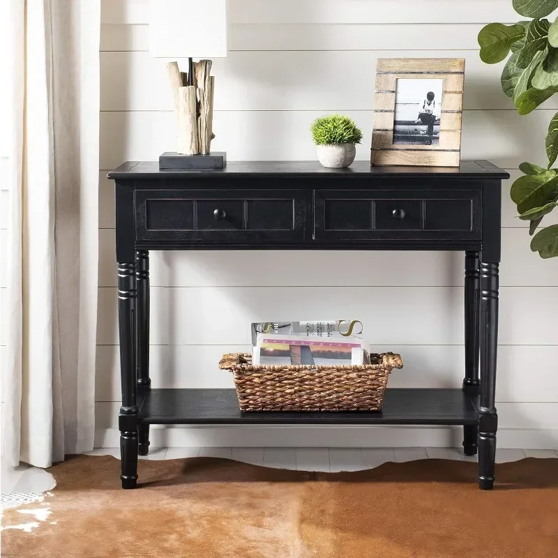 Console Table and Coffee Table Bundle with Distressed