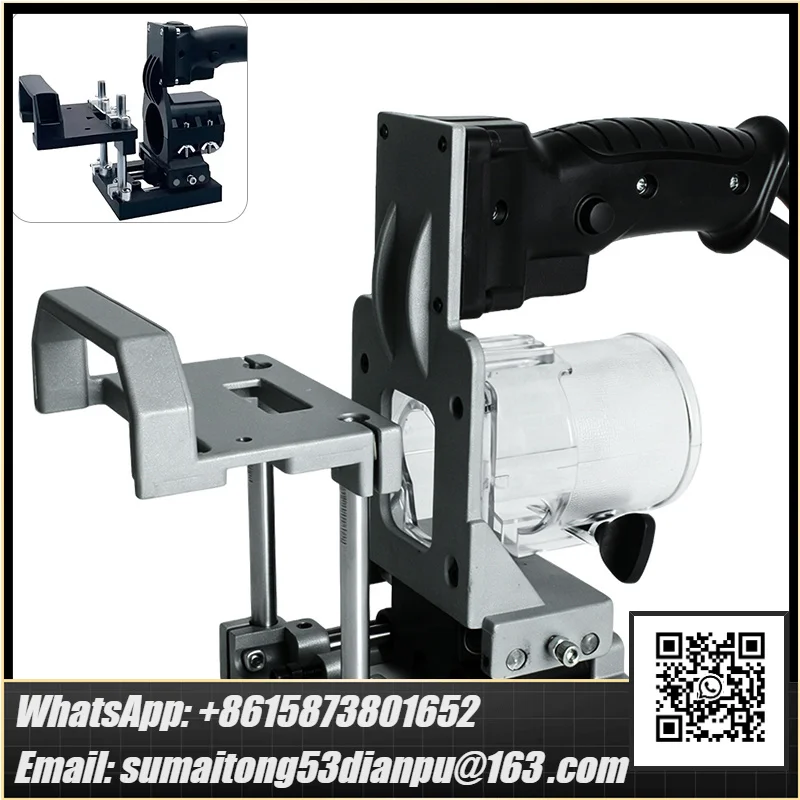 2 in 1 Mini Grooving Machine Rack Woodworking Slot Locator Punch Holder Portable Trimmer Milling Machine Positioning Racks