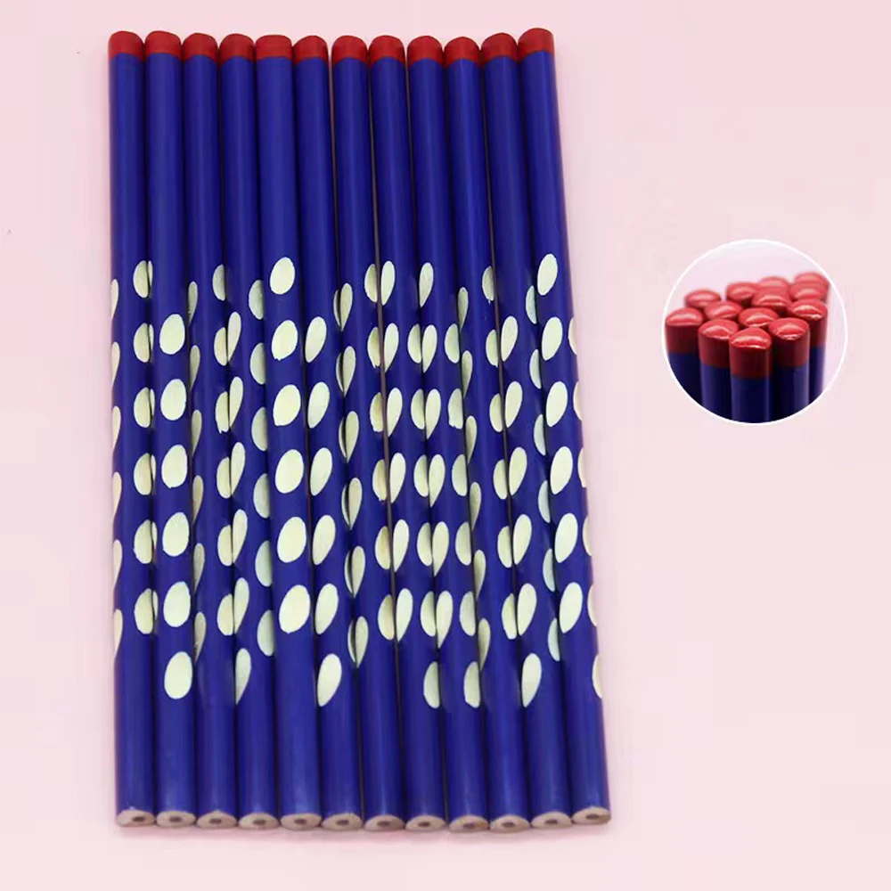 10Pcs Groove Triangle Wooden Pencil HB Graffiti Graphite Pencil Correct Writing Posture Children's Pencils Painting Stationery image 2