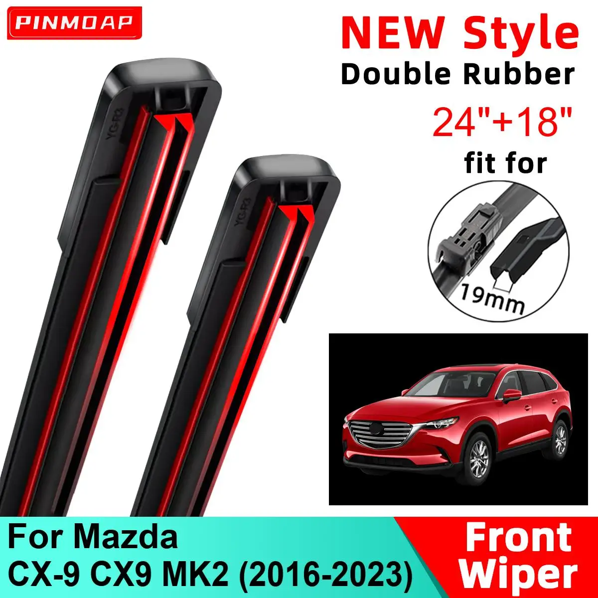 

Передние щетки стеклоочистителя для Mazda CX-9 CX9 MK2 2016 2017 2018 2019 2020 2021 2022, аксессуары для резака