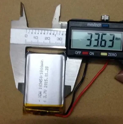 Полимерная литиевая батарея 3,7 В, динамик 1800 мАч, небольшой тканевый укус, MP3 4, GPS-навигатор 103450   Литий-ионный аккумулятор