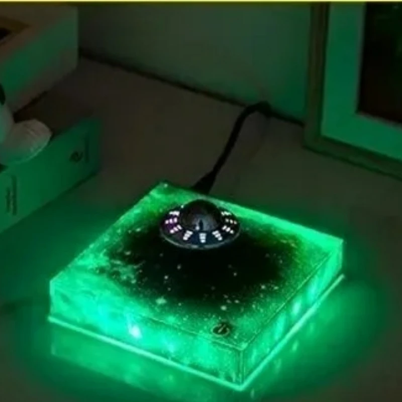 Creative Maglev Ornament UFO Starry Sky Light Universal Rotation Colorful Lighting Office Home Desktop Decoration Gift