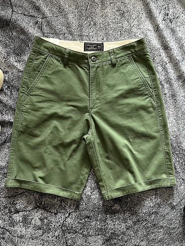 

Американская рабочая одежда в стиле ретро, мужские летние тонкие модные свободные прямые повседневные брюки с пятью точками, молодежная повседневная одежда