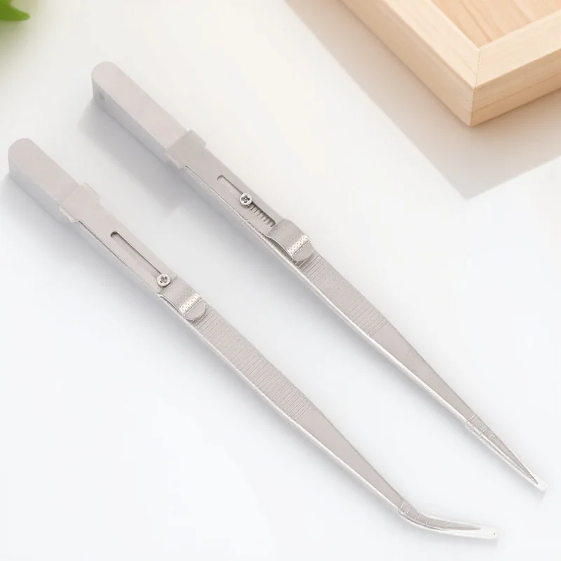 2 قطعة ملاقط من الفولاذ المقاوم للصدأ الدقة متعددة الأغراض مجوهرات مختبر طبي الاستاتيكيه غير قابل للتآكل اختيار قابل للتعديل