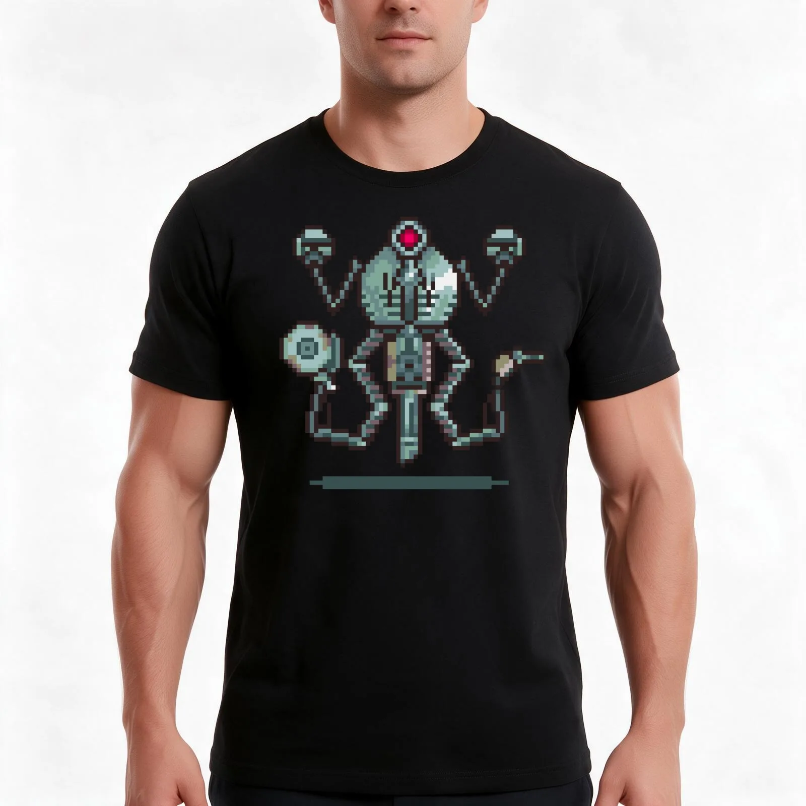 Mr. Handy T-Shirt, Summer Casual Cotton Tee, Oversized Streetwear Tops, Vintage Graphic Print, Loose Fit Short Sleeve