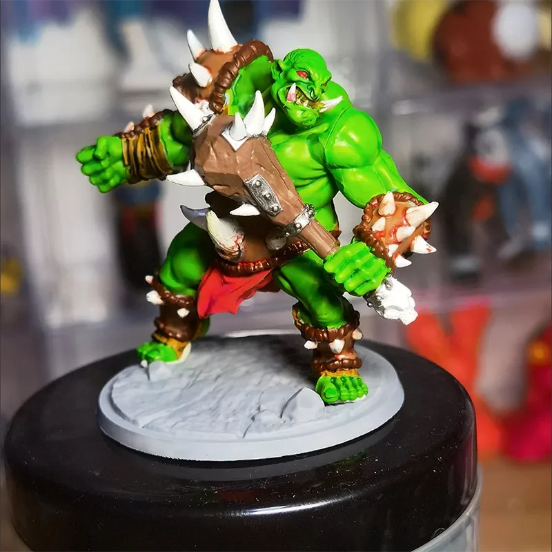45mm Bad Stick Orc Warrior Resin Soldier DIY Assemble and Paint Yourself Miniature Model Decoration Crafts Funny Stuff