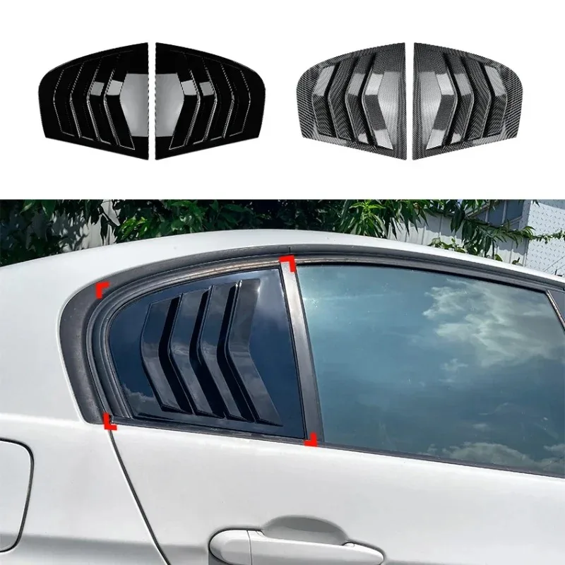 

weizhida For BMW 3 Series E90 M3 2005-2011 ABS Car Rear Side Window Rear Triangle Window Spoiler Louver Trim Car Accessories