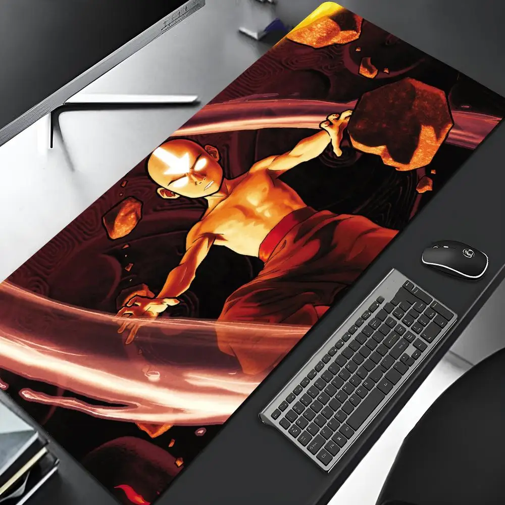 Avatar o último mestre do ar mouse pad jogos borda de bloqueio grande computador gamer grande borracha arte valorant mousepad portátil tapete de mesa