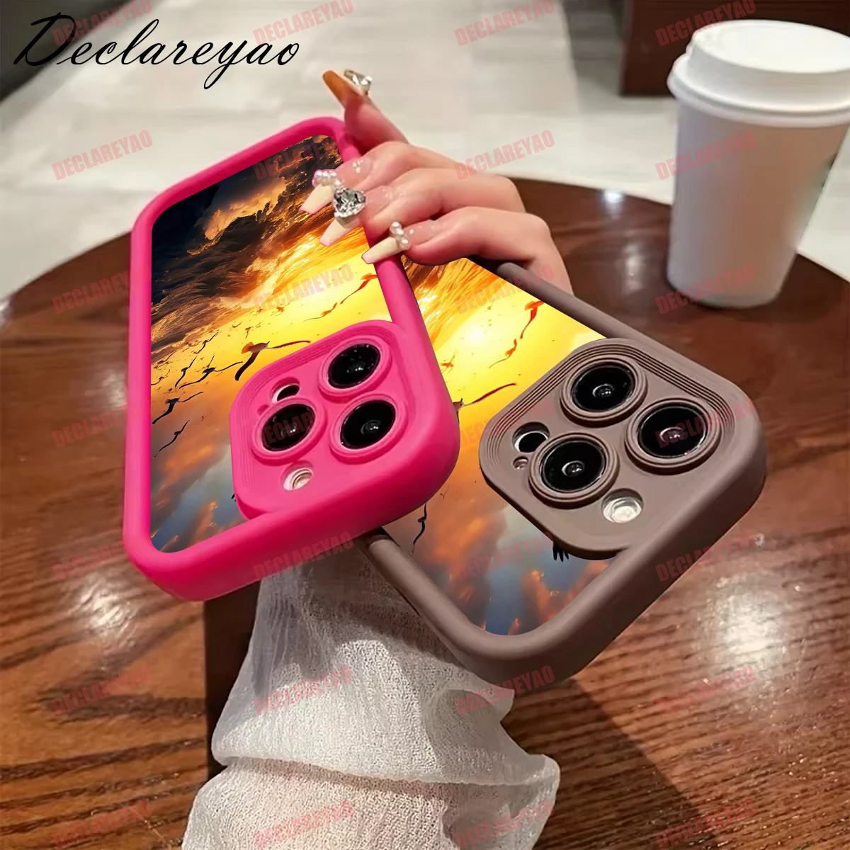 DECLAREYAO لينة ضوء سليم ماتي بولي يوريثان يغطي ل VIVO Y11S 2021 Y55 T2X V20 Y20A Y30 U20 Pro Y100 V40 Y5S S غطاء مقاوم للصدمات