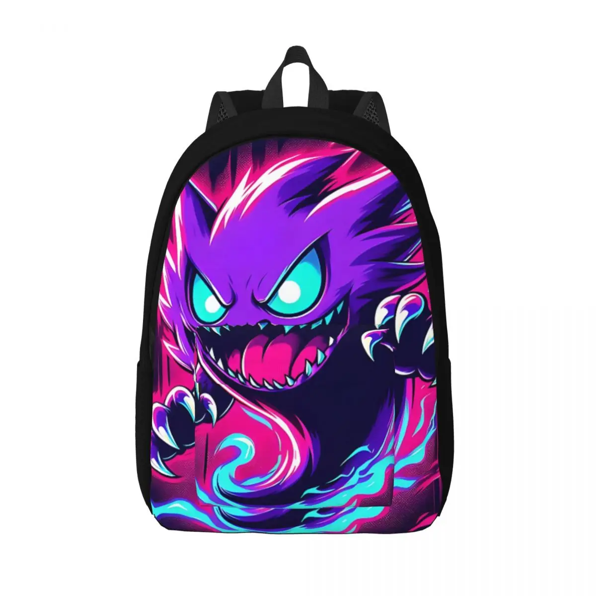 Ghost Type Laptop Bag Gengar Boys Good Quality For Work Birthday Multi Compartment Daypack