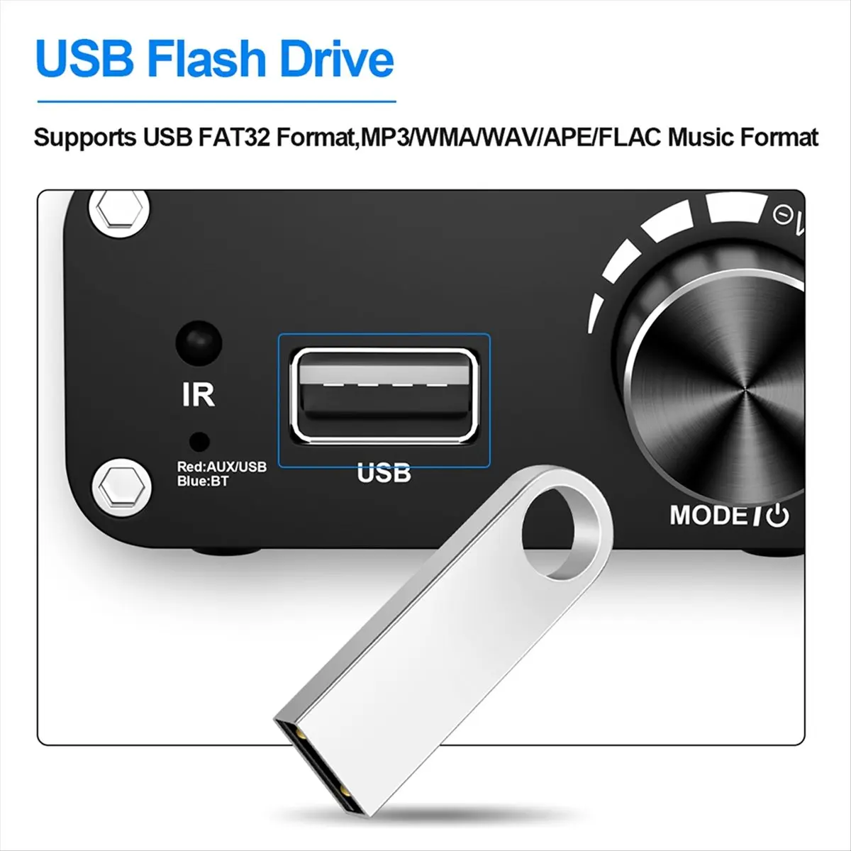 Bluetooth Audio Amplifier TPA3116 Stereo 2.0 Channel Class D Home Theater Amplifier 200W Power Digital Audio Amplifier