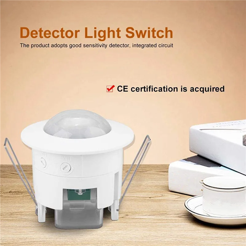 A64K 4X 110V-220V 360° Infrared Recessed PIR Ceiling Motion Sensor Detector Light Switch, Motion Light Sensor