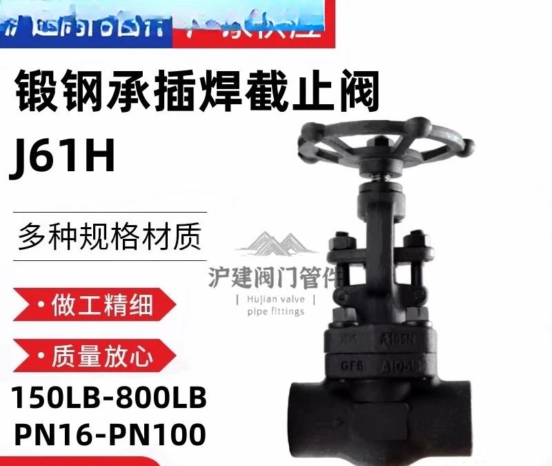 J61H-800LB Forged Steel Socket Welding Stop Valve High Temperature and High Pressure Heat Transfer Oil Steam