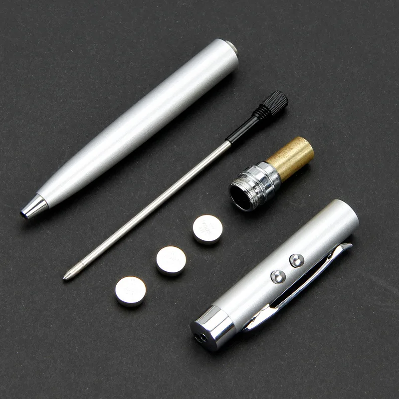 Multifunction Metal Rollerball Pen LED Stationery Ballpoint Pen 1.0mm Black Refill Black Refill Advertising Products