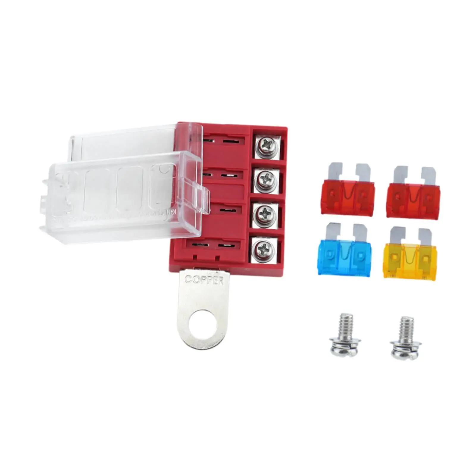 ST Blade Battery Terminal Fuse Block Set, Acessório Profissional Substituir Peças, versátil, facilmente instalar, 100A, 32V com Tampa, 5023