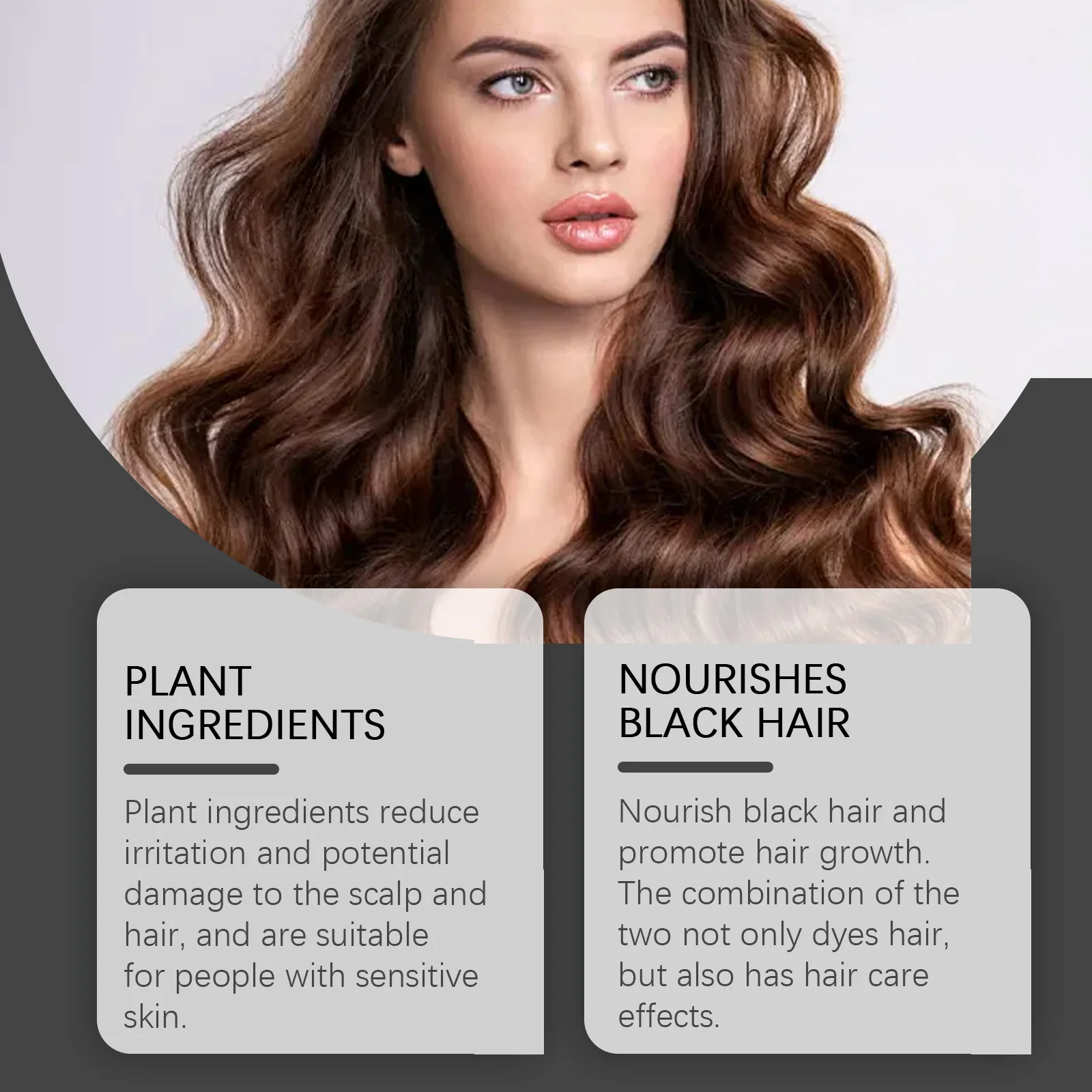 100 مللي شامبو صبغ الشعر تنظيف عميق مغذي إصلاح رمادي أبيض غطاء لون الشعر إلى الأسود النقي العشبية العناية بالشعر شامبو بوليغونوم #3