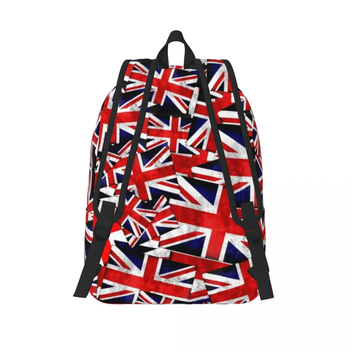 Mochla de lona para Adolescentes Estudante, Escola Bookbag, Bookbag, Union Jack, Britânico, Inglaterra, Bandeira do Reino Unido, Médio Presente High College