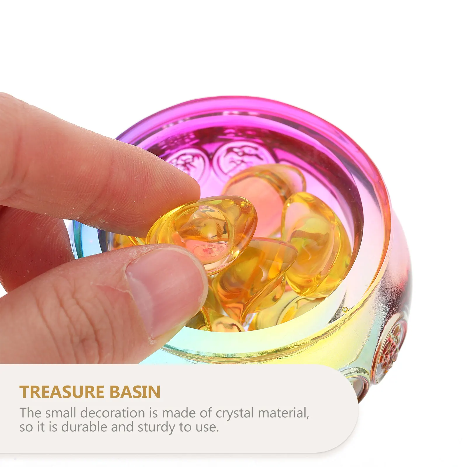 

Basin Decor Delicate Chinese Style Ingot for Home Office Desktop Decoration Wealth Symbol Gift