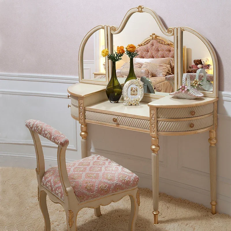 

Design Storage Dressing Table Aesthetic Girl High End Texture Dressing Table Metal Vanity Coiffeuse De Chambre Bedroom Furniture