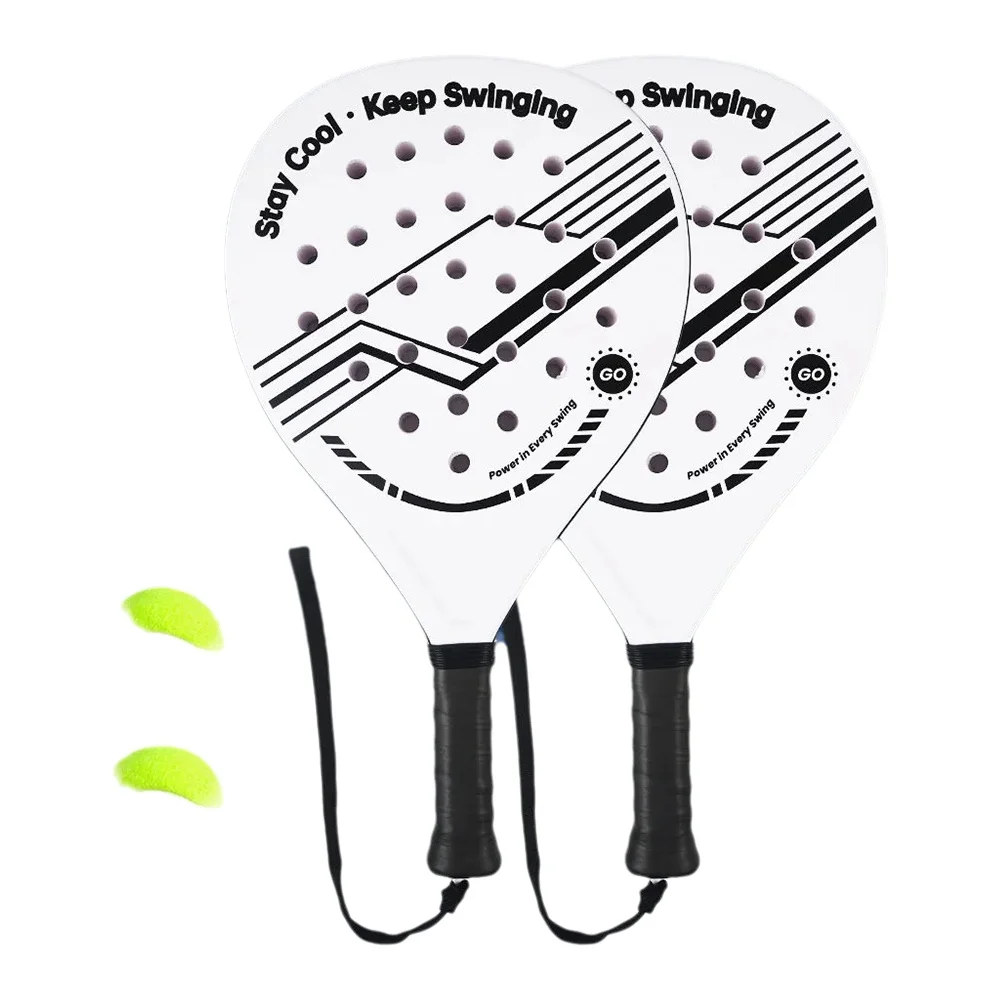 Padelracket met koolstofvezeloppervlak en EVA-geheugenschuimkern – Lichtgewicht, goed uitgebalanceerde padel voor beginners en gemiddeld - afbeelding 2
